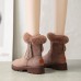 Large Size Women Casual Side  zip Comfy Winter Snow Boots