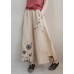 Blue Dandelion Wide Leg Linen Pants Summer Cotton Outfits