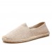 Women Large Size Solid Color Slip  on Espadrilles Fisherman Flat Shoes