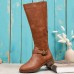 Large Size Women Casual Comfortable Side  zip Riding Boots